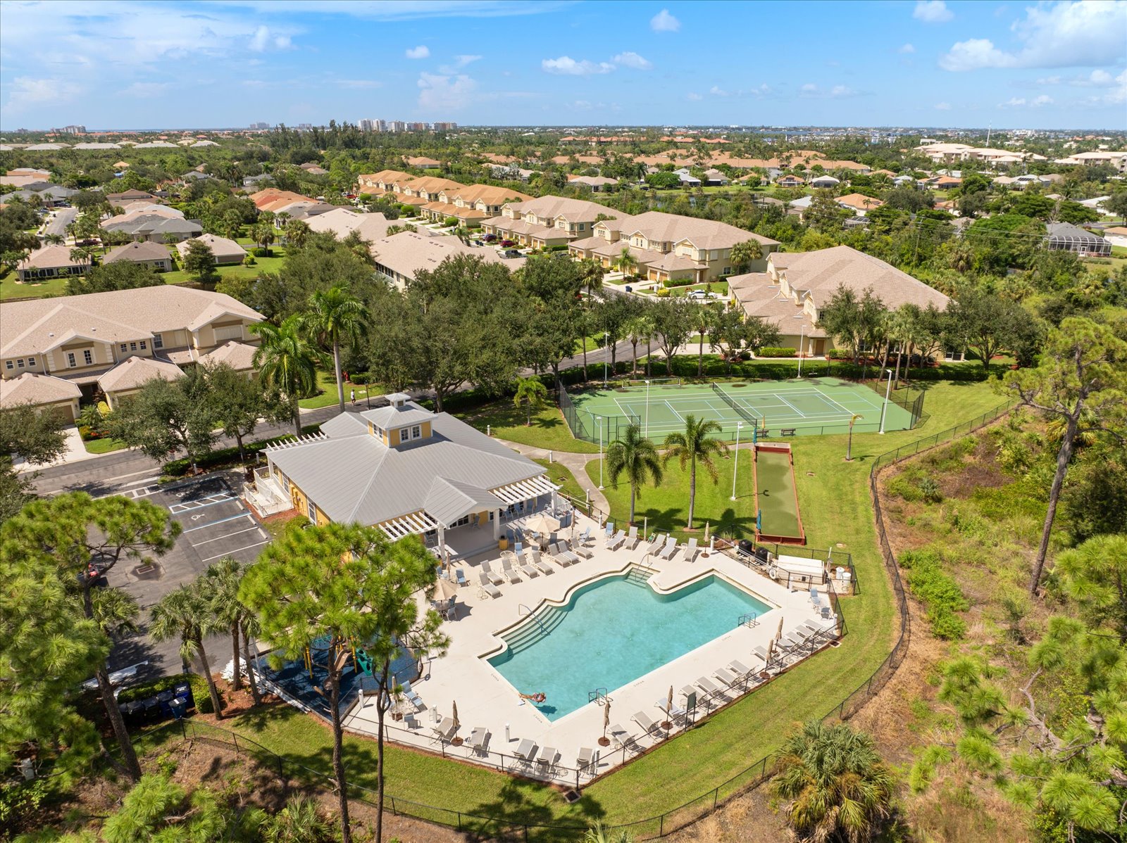 Aerial view over the Calusa Palms community