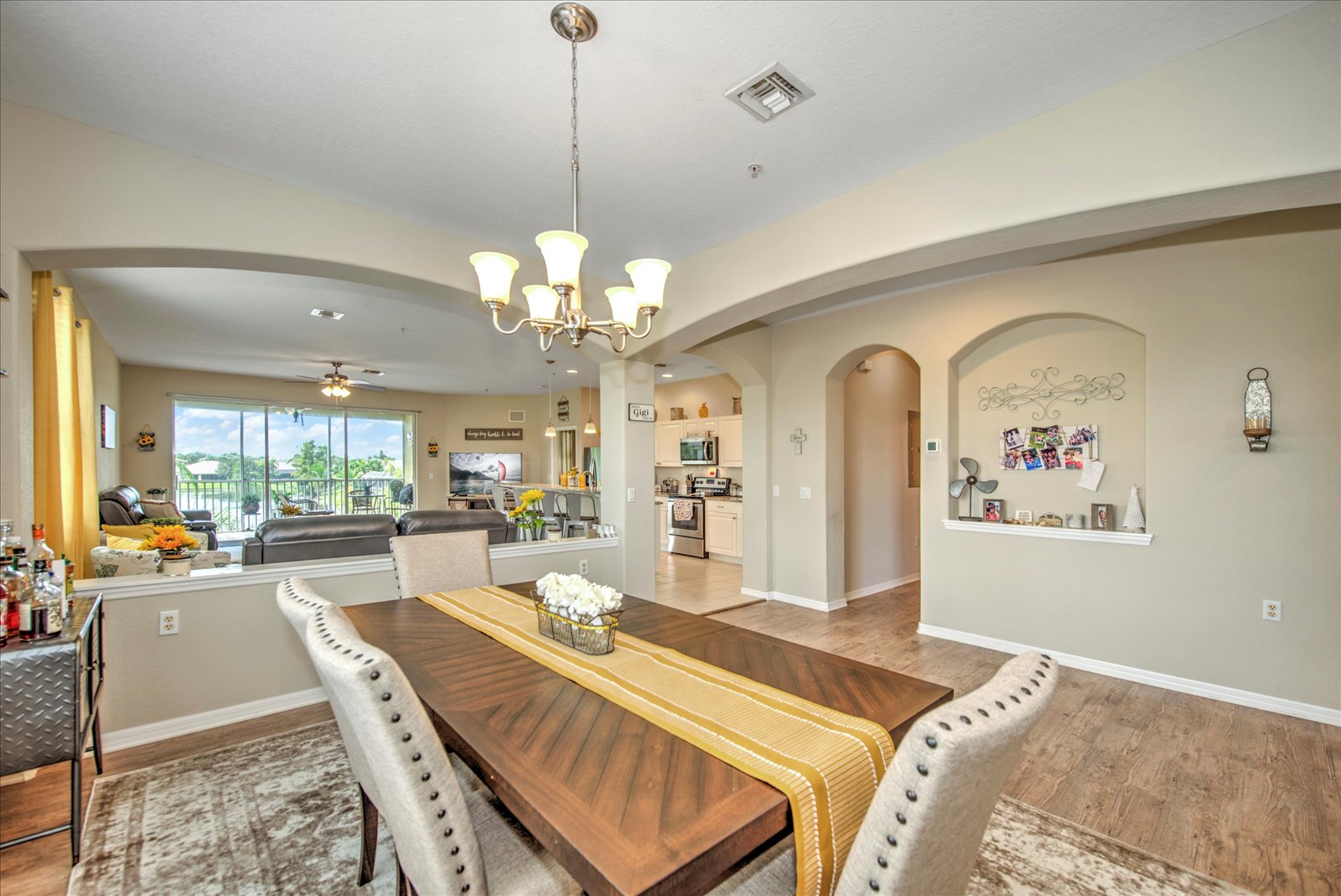 Dining area with a view in a Calusa Palms home
